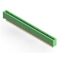 66 positionen Buchse Steckverbinder Nicht angegeben - Doppelkante Gold 0,156" (3,96mm) Grün