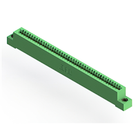 43 Position Femelle Connecteur Non spécifié, bord unique Or 0,100 po (2,54mm) Vert