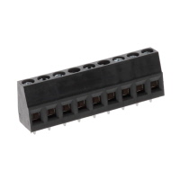 9 接线板 - 线至板 水平，带板 0.200"（5.08mm） 通孔