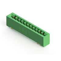 22 Position Female Connector Non Specified - Dual Edge Gold 0.156" (3.96mm) Green