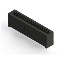 18 Position Female Connector Non Specified - Single Edge Gold 0.100" (2.54mm) Black