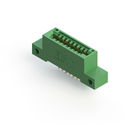 9 positionen Buchse Steckverbinder Nicht angegeben - Einzelkante Gold 0,100" (2,54mm) Grün