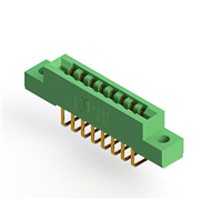 8 Position Femelle Connecteur Non spécifié, bord unique Or 0,156 po (3,96mm) Vert