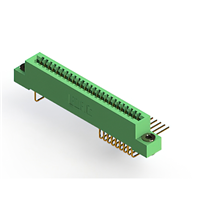 50 Position Femelle Connecteur Non spécifié - double bord Or 0,100 po (2,54mm) Vert