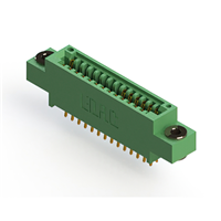 28 Position Femelle Connecteur Non spécifié - double bord Or 0,100 po (2,54mm) Vert