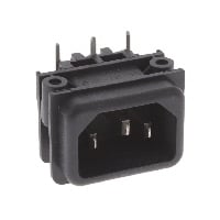 Power Entry Connector Receptacle, Male Blades IEC 320-C14