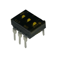 Dip Switch SPST 3 Position Through Hole Slide (Standard) Actuator 100mA 20VDC