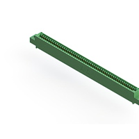 54 Position Female Connector Non Specified - Single Edge Gold 0.100" (2.54mm) Green