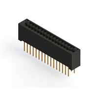 32 Position Female Connector Non Specified - Dual Edge Gold 0.125" (3.18mm) Black