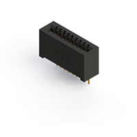 9 Position Female Connector Non Specified - Single Edge Gold 0.100" (2.54mm) Black