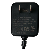 12V AC/DC 外部 壁装（II 类） 适配器 固定插片 输入