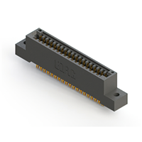 38 Position Female Connector Non Specified - Dual Edge Gold 0.100" (2.54mm) Black
