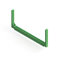 46 Position Female Connector Non Specified - Single Edge Gold 0.125" (3.18mm) Green
