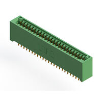 48 Position Female Connector Non Specified - Dual Edge Gold 0.100" (2.54mm) Green