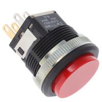 Pushbutton Switch SPDT Standard Panel Mount, Front