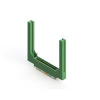 36 Position Female Connector Non Specified - Dual Edge Gold 0.100" (2.54mm) Green