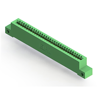 31 Position Female Connector Non Specified - Single Edge Gold 0.100" (2.54mm) Green