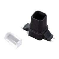 Light Pipe Single Red Rigid Board Mount, Press Fit