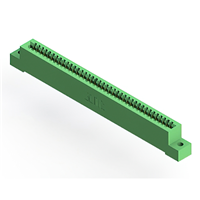 39 Position Female Connector Non Specified - Single Edge Gold 0.100" (2.54mm) Green