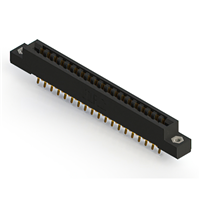 38 Position Female Connector Non Specified - Dual Edge Gold 0.156" (3.96mm) Black