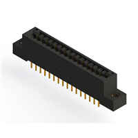 32 Position Female Connector Non Specified - Dual Edge Gold 0.125" (3.18mm) Black