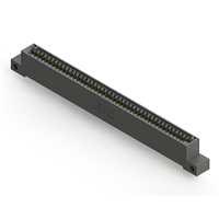 44 Position Female Connector Non Specified - Single Edge Gold 0.100" (2.54mm) Black