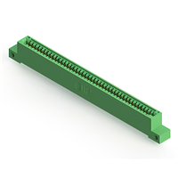 43 Position Female Connector Non Specified - Single Edge Gold 0.100" (2.54mm) Green