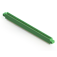 122 Position Female Connector Non Specified - Dual Edge Gold 0.100" (2.54mm) Green