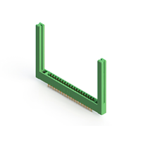 38 positionen Buchse Steckverbinder Nicht angegeben - Doppelkante Gold 0,156" (3,96mm) Grün