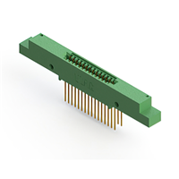 32 Position Female Connector Non Specified - Dual Edge Gold 0.100" (2.54mm) Green