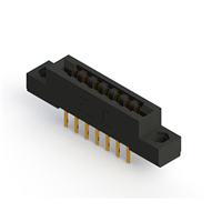 7 Position Femelle Connecteur Non spécifié, bord unique Or 0,156 po (3,96mm) Noir