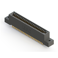 44 位置 母头 连接器 非指定 - 双边 镀金 0.100"（2.54mm） 黑色