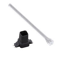 Light Pipe Single Red, White Rigid Board Mount, Press Fit