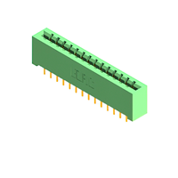 28 Position Female Connector Non Specified - Dual Edge Gold 0.156" (3.96mm) Green