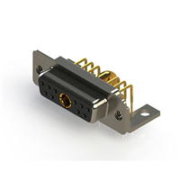 11 (10 + 1 Power) Position D-Sub, Combo Receptacle, Female Sockets Connector