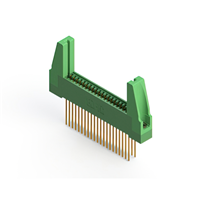 42 Position Female Connector Non Specified - Dual Edge Gold 0.100" (2.54mm) Green