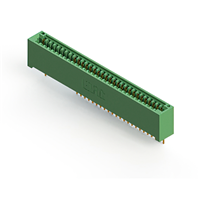 31 Position Female Connector Non Specified - Single Edge Gold 0.100" (2.54mm) Green