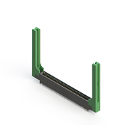 68 Position Female Connector Non Specified - Dual Edge Gold 0.100" (2.54mm) Black