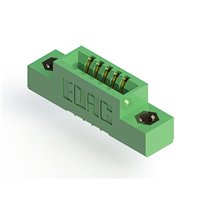 5 positionen Buchse Steckverbinder Nicht angegeben - Einzelkante Gold 0,100" (2,54mm) Grün