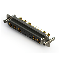 17 (12 + 5 Stromversorgung) Positionen, D-Sub, kombo , Buchse, Flanschdose Steckverbinder