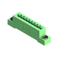 8 Position Female Connector Non Specified - Single Edge Gold 0.156" (3.96mm) Green