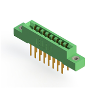 16 positionen Buchse Steckverbinder Nicht angegeben - Doppelkante Gold 0,156" (3,96mm) Grün