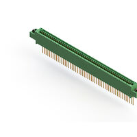 53 Position Female Connector Non Specified - Single Edge Gold 0.100" (2.54mm) Green