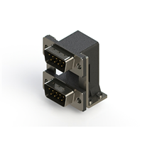 9, 9 Position D-Sub - Stacked Plug, Male Pins Connector
