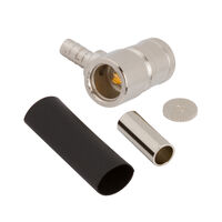 SMB Connector Plug, Female Socket 75 Ohms Free Hanging (In-Line), Right Angle Solder