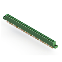 66 Position Female Connector Non Specified - Single Edge Gold 0.100" (2.54mm) Green