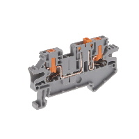 Terminal Block Connector 2 Position Disconnect Gray 12-26 AWG