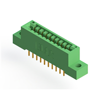20 posizione Femmina Connettori Non specificato - Doppio bordo Oro 0,125" (3,18mm) Verde