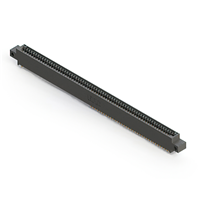 67 Position Female Connector Non Specified - Single Edge Gold 0.100" (2.54mm) Black