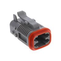 4 Rectangular Connectors - Housings Plug Gray